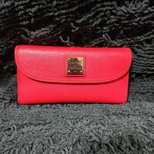 Dooney & Bourke Red Saffiano Continental Clutch Wallet